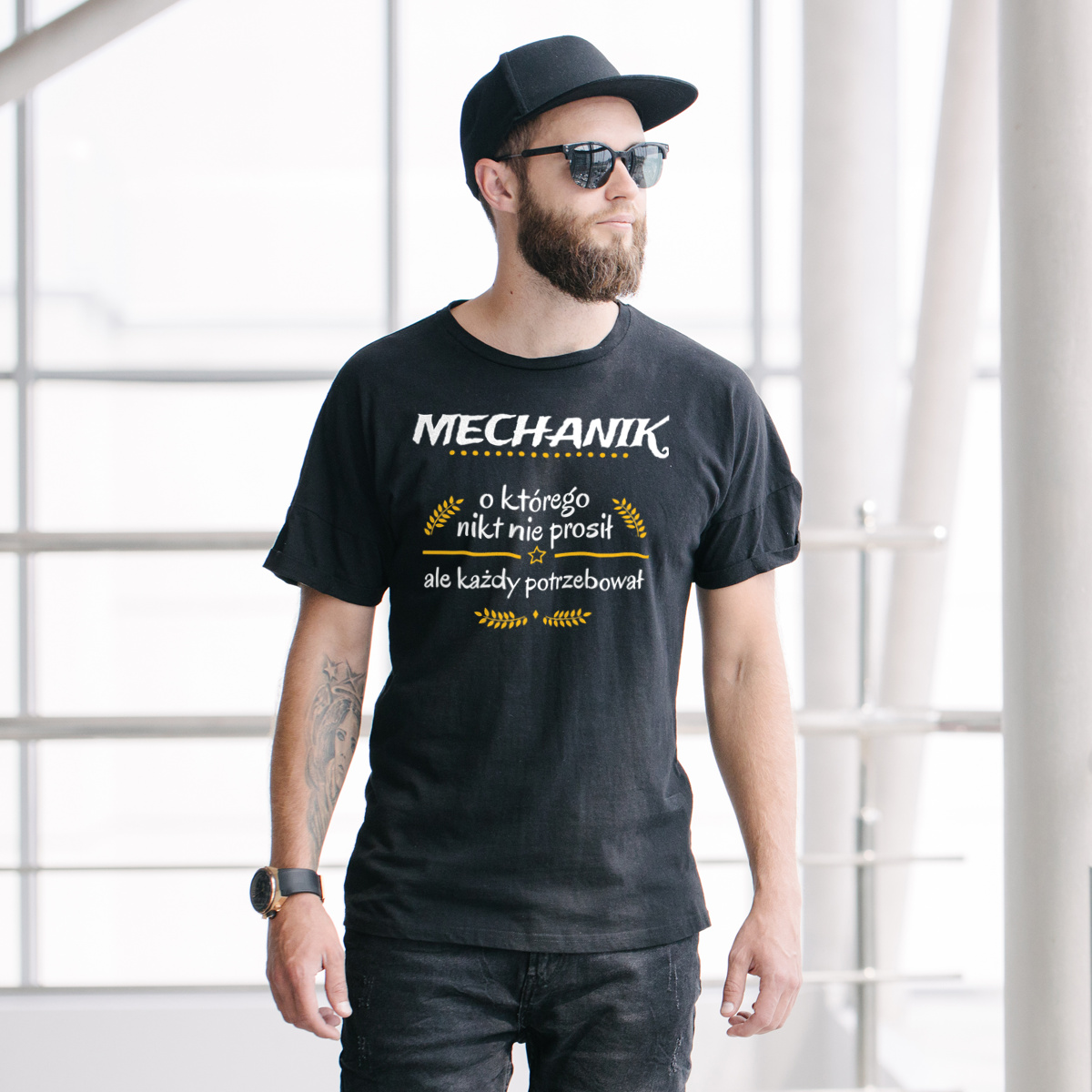 Mechanik Którego Każdy Potrzebował - Męska Koszulka Czarna