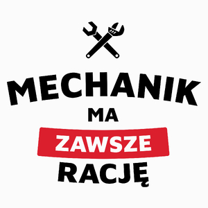 Mechanik Ma Zawsze Rację - Poduszka Biała