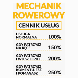 Mechanik Rowerowy - Cennik Usług - Poduszka Biała