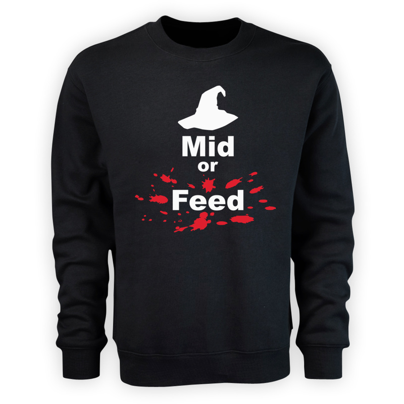 Mid Or Feed Lol - Męska Bluza Czarna