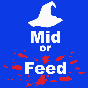 Mid Or Feed Lol - Damska Koszulka Niebieska