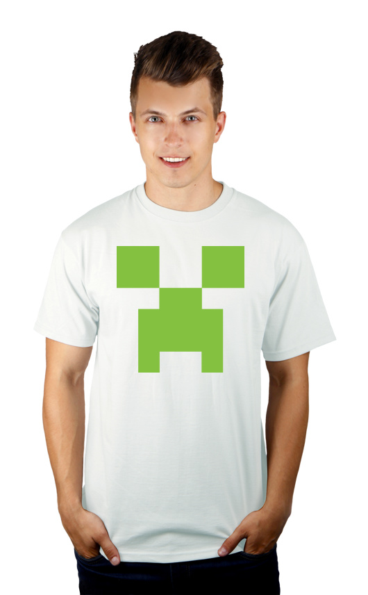 Minecraft - Męska Koszulka Biała