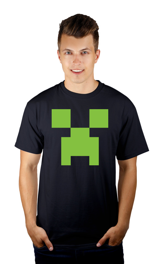 Minecraft - Męska Koszulka Ciemnogranatowa