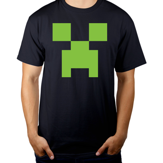 Minecraft - Męska Koszulka Ciemnogranatowa