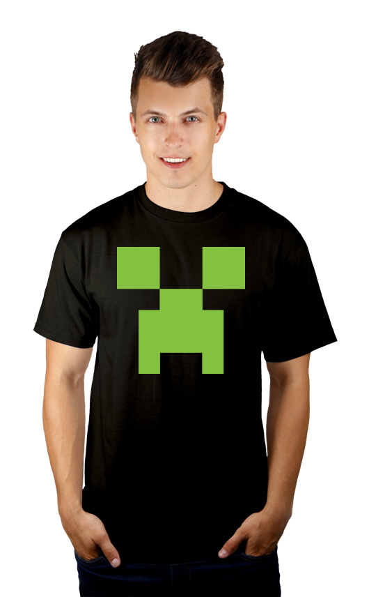 Minecraft - Męska Koszulka Czarna