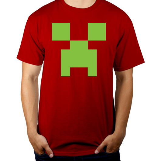 Minecraft - Męska Koszulka Czerwona