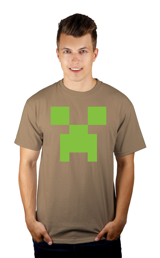 Minecraft - Męska Koszulka Jasno Szara