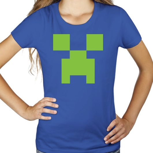 Minecraft - Damska Koszulka Niebieska