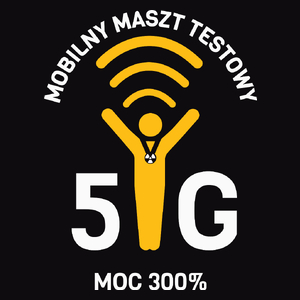 Mobilny Maszt Testowy 5G moc 300% - Męska Bluza z kapturem Czarna