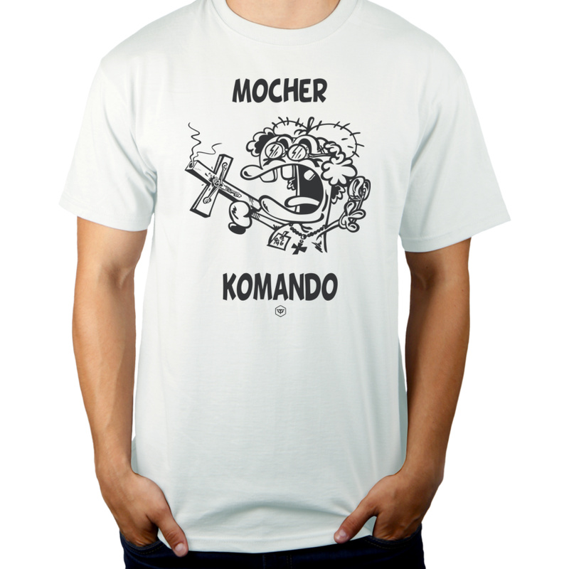 Mocher Komando - Męska Koszulka Biała