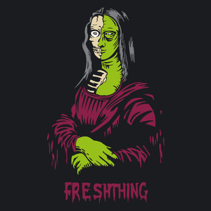 Mona Lisa Zombie - Damska Koszulka Czarna