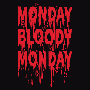Monday Bloody Monday - Męska Bluza z kapturem Czarna
