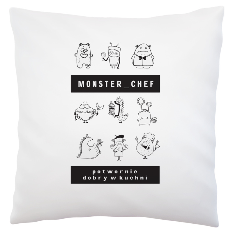 Monster Chef - Poduszka Biała