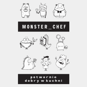 Monster Chef - Męska Koszulka Biała