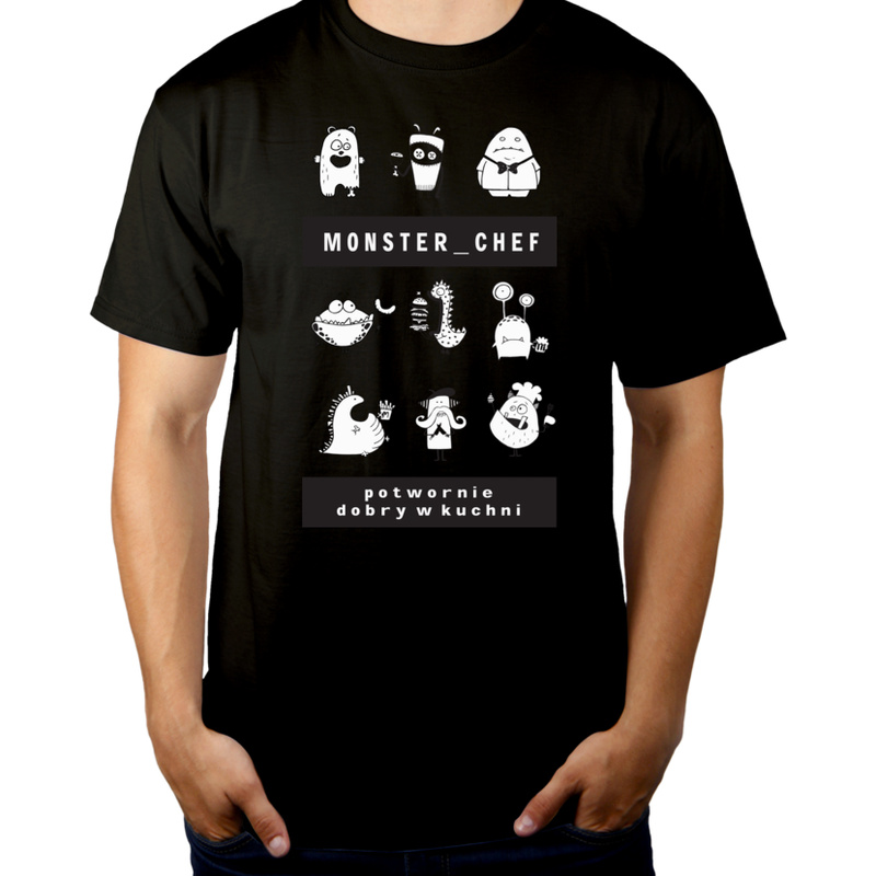 Monster Chef - Męska Koszulka Czarna