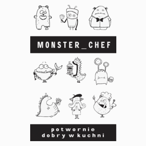Monster Chef - Poduszka Biała