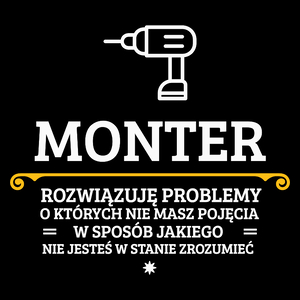 Monter - Rozwiązuje Problemy O Których Nie Masz Pojęcia - Torba Na Zakupy Czarna