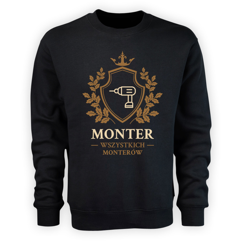 Monter Wszystkich Monterów - Męska Bluza Czarna