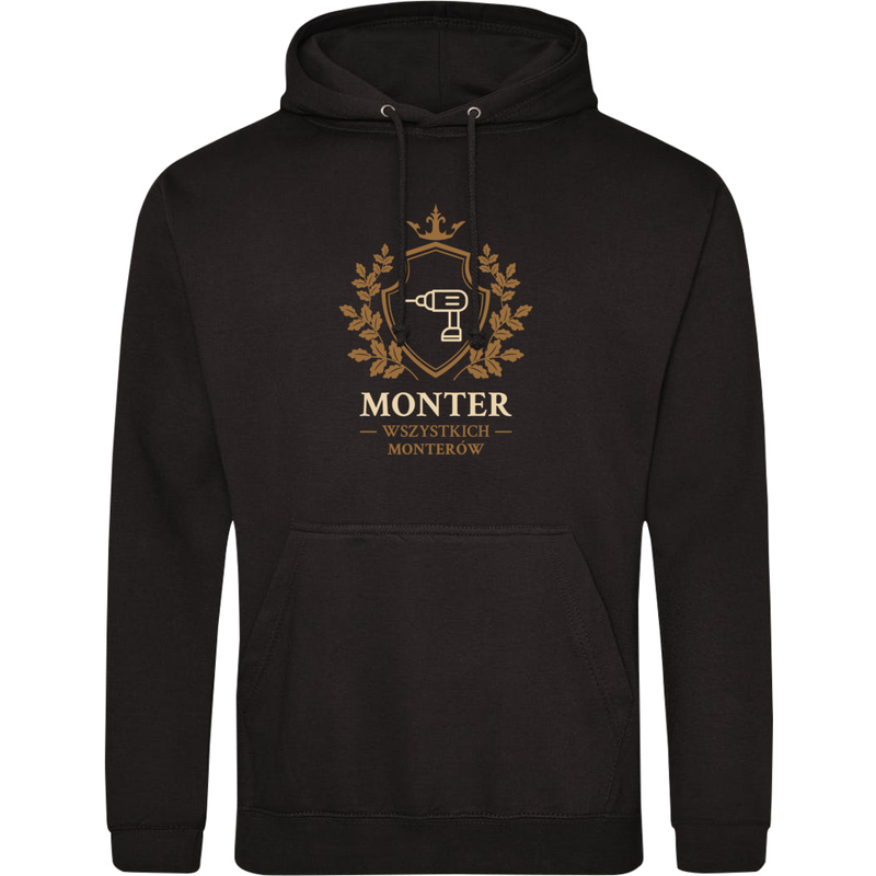Monter Wszystkich Monterów - Męska Bluza z kapturem Czarna