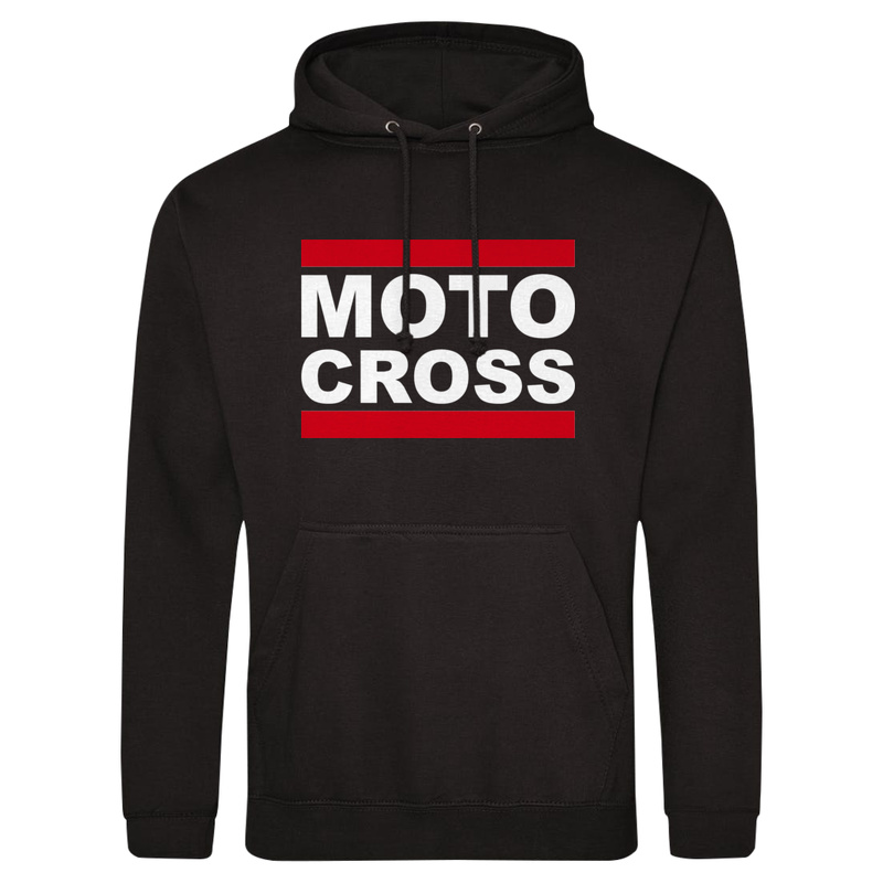Moto Cross - Męska Bluza z kapturem Czarna