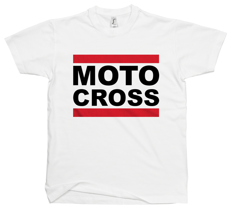 Moto Cross - Męska Koszulka Biała