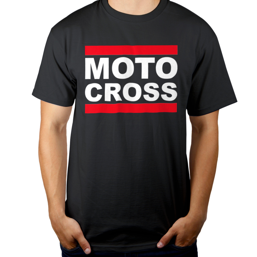 Moto Cross - Męska Koszulka Szara
