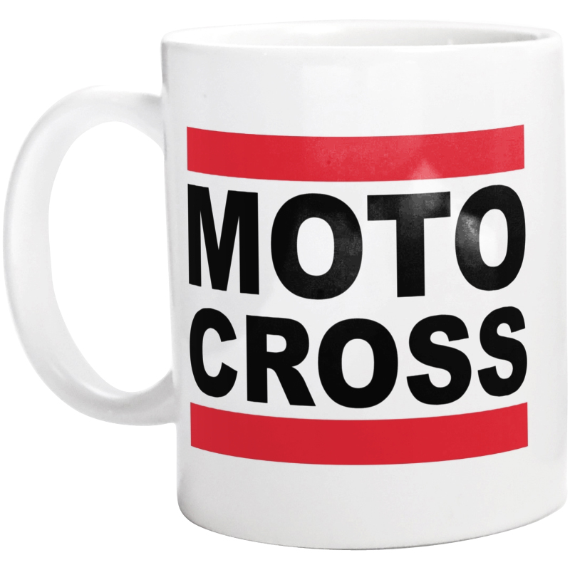 Moto Cross - Kubek Biały