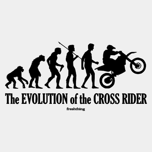 Motocross ewolucja - Męska Koszulka Biała