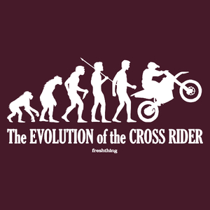 Motocross ewolucja - Męska Koszulka Burgundowa