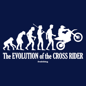 Motocross ewolucja - Męska Koszulka Ciemnogranatowa
