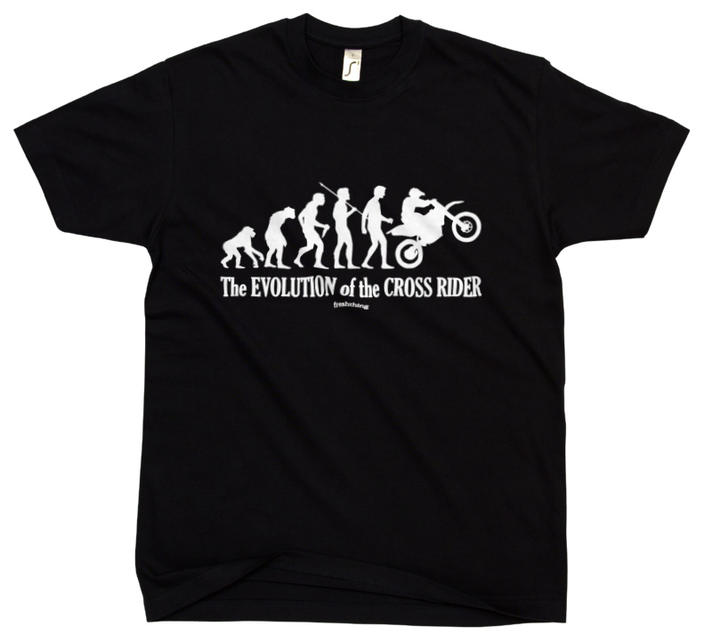 Motocross ewolucja - Męska Koszulka Czarna