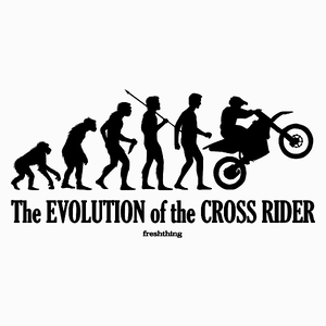 Motocross ewolucja - Poduszka Biała