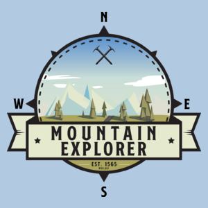 Mountain Explorer - Miłośnik gór - Damska Koszulka Błękitna