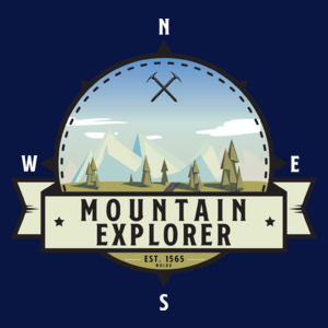 Mountain Explorer - Miłośnik gór - Męska Koszulka Ciemnogranatowa