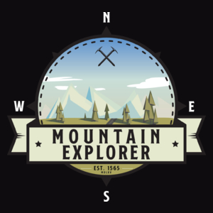 Mountain Explorer - Miłośnik gór - Męska Koszulka Czarna