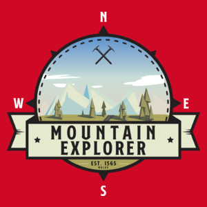 Mountain Explorer - Miłośnik gór - Męska Koszulka Czerwona