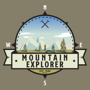 Mountain Explorer - Miłośnik gór - Męska Koszulka Jasno Szara