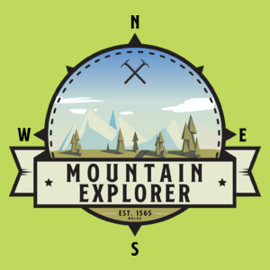 Mountain Explorer - Miłośnik gór - Męska Koszulka Jasno Zielona