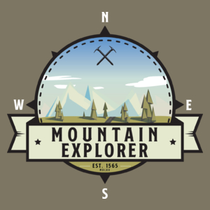 Mountain Explorer - Miłośnik gór - Męska Koszulka Khaki