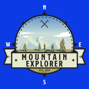 Mountain Explorer - Miłośnik gór - Damska Koszulka Niebieska