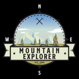 Mountain Explorer - Miłośnik gór - Torba Na Zakupy Czarna