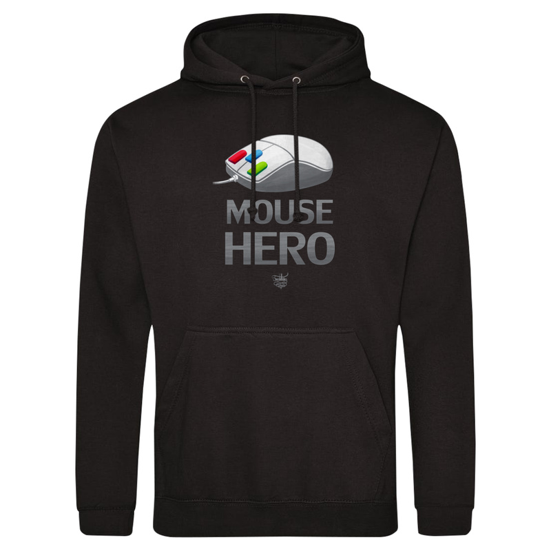 Mouse Hero - Męska Bluza z kapturem Czarna