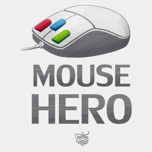 Mouse Hero - Męska Koszulka Biała