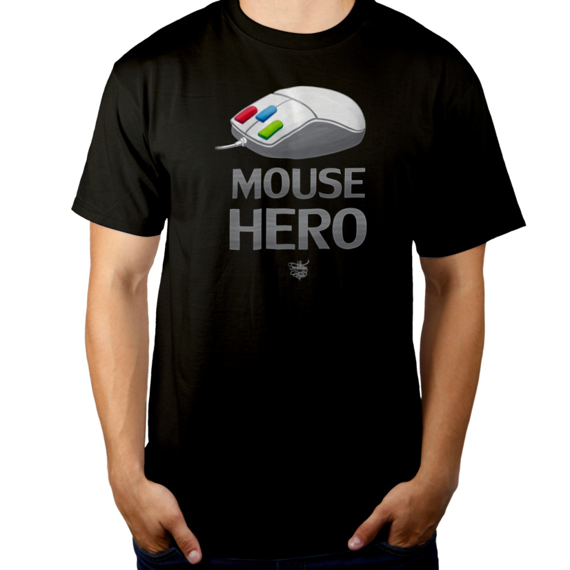 Mouse Hero - Męska Koszulka Czarna