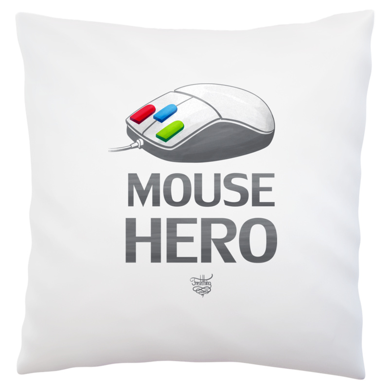 Mouse Hero - Poduszka Biała