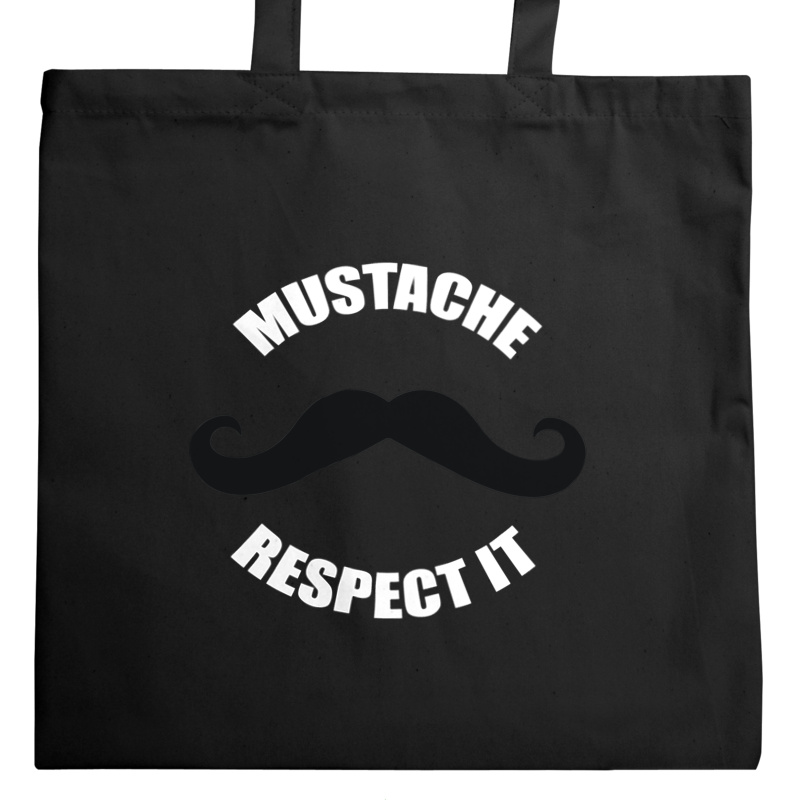 Moustache Respect It - Torba Na Zakupy Czarna