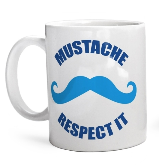 Moustache Respect It - Kubek Biały