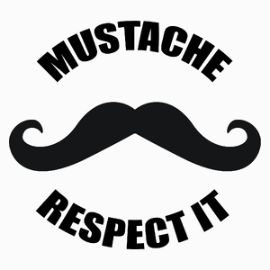 Moustache Respect It - Poduszka Biała