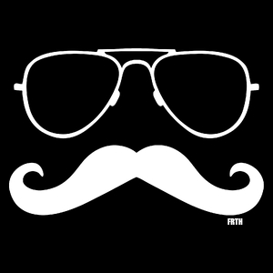 Moustache i Glasses - Torba Na Zakupy Czarna
