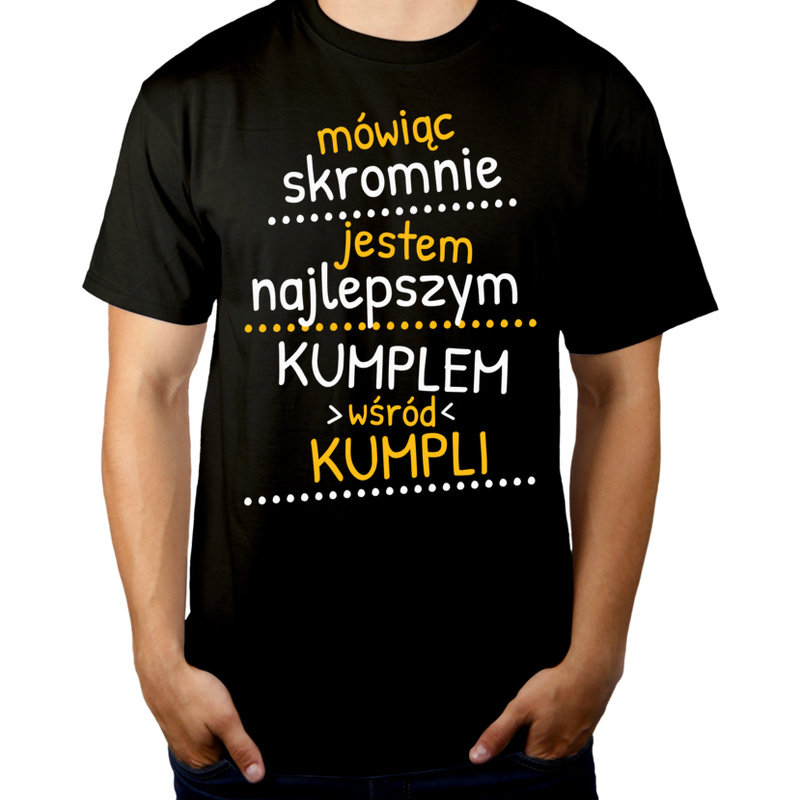 Mówiąc Skromnie - Kumpel - Męska Koszulka Czarna